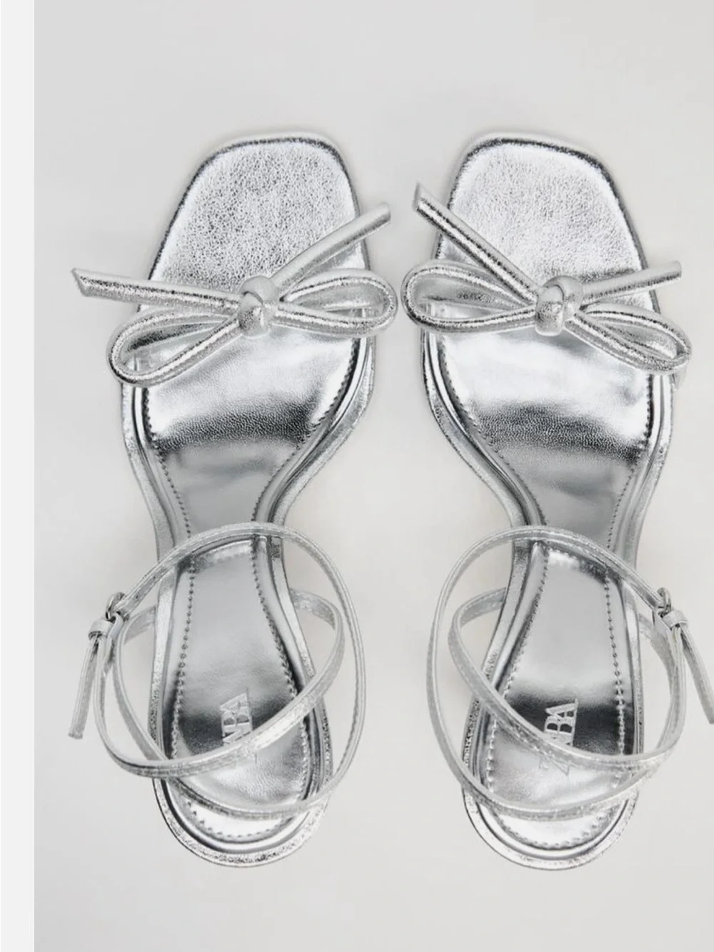 Silver Knot Strap Stiletto Sandals - Women - Picture 1 of 4